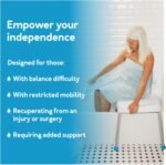 Carex Easy Transfer Shower Bench - Shower Chair for Elderly and Tub Transfer Bench for Bathtub, Shower Transfer Bench, Transfer Tub Bench with Back, Tub Bench Transfer Seat - Image 9