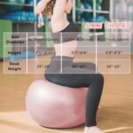 Exercise Ball, Pilates Ball for Pregnancy, Swiss Balance Ball with Pump,Multiple Sizes Stability Ball Chair for Office, Home Gym, Fitness, Workout and Physical Therapy - Image 4