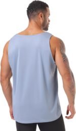 5 Pack Mens Running Sport Tank Tops Dry Fit Gym Wicking Athletic Mesh Breathable Cool Workout Sleeveless Shirts - Image 3