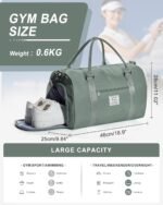 Gym Bag Womens,Travel Duffel Carry on Bag Sport Tote Bag Weekend Overnight Bag - Image 3