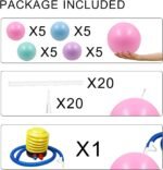 20-Pack of 9 Inch Exercise Balls, Pilates Ball & Mini Yoga Ball for Physical Therapy, Core Strength, Stability Training - Anti-Burst, Slip Resistant for Home, Gym, Office - Bulk Set - Image 3