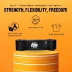 Fit Active Sports Resistance Workout Exercise Bands for Home, Gym, Stretching, Strength Training, Weightlifting, Pull Up Assist - Indoor and Outdoor Use (Red - 5 to 50 Pounds (1/2" 4.5mm)) - Image 7