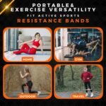 Fit Active Sports Resistance Workout Exercise Bands for Home, Gym, Stretching, Strength Training, Weightlifting, Pull Up Assist - Indoor and Outdoor Use (Red - 5 to 50 Pounds (1/2" 4.5mm)) - Image 9
