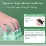 Piano Finger Trainers, Hand Grip Exerciser Ergonomic Training Finger Pressing Posture Correction Tool for Guitar Piano Trigger Finger Training Arthritis Therapy and Grip 2PCS/Set - Image 3