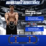 Twister Arm Trainer, 60-110lb Adjustable Resistance Workout Equipment Twister Arm Chest Exerciser Power Twister Bar, Portable Chest Press Machine Detachable Design Fitness for Home & Gym - Image 4