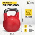 Kettlebell Kings | Competition Kettlebell Weights (8-48 KG) For Women & Men | Designed For Comfort in High Repetition Workouts | Superior Balance For Better Workouts - Image 4