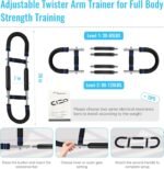 Twister Arm Trainer – Adjustable Resistance 30-120lbs Chest Workout Equipment with 4 Springs, Jump Rope & Wrist Guards for Upper Body Strength & Muscle Training at Home - Image 6