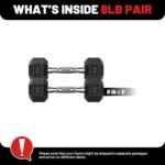 PAPABABE HEX Dumbbell Set 2.5-125lb, Rubber Encased Home Gym Dumbbells, Exercise & Fitness Weights Dumbbells for Women & Men, Hand Weight for Strength Training - Image 3