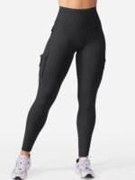 YEOREO CoreFlex Workout Cargo Leggings with Pockets for Women Hidden Scrunch Butt Lifting Leggings Gym Yoga Pants - Image 5