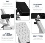 Roman Chair Back Extender - Angle & Height Dual Adjustable Hyperextension Bench for Home Gym - Adjustable Back Exercise Machine Fitness Equipment - Image 5