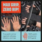 MAVA Open Gym Gloves for Men & Women; Padded Weight Lifting Gloves with Wrist Support for Comfort, Protection; Strong-Grip Fingerless Workout Gloves for Men & Women; Anti-Sweat Gym Accessories - Image 3