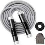 1LB Weighted Jump Ropes for fitness Women Men, Tangle-Free Ball Bearing Rapid Speed Skipping Jump Rope with Adjustable 9mm Cotton & PVC Cord, Aluminum Handles for MMA, Boxing, CrossFit, Weight-loss Workouts - Image 2