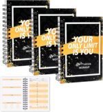 3 PCS Fitness Tracker Journal Portable Workout Notebook 90-Day Exercise Planner for Record Your Daily Progress 5.5 x 3.93 inch - Image 2