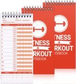 3 Pcs Gym Journal 4'' x 8'' Fitness and Workout Book Notebook 70 Sheets Workout Log Bodybuilding Workout Book Tracker Workout Planner Notepad for Women Men Training Goal - Image 2