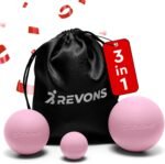3 in 1 Massage Ball Set - Lacrosse Balls for Myofascial Release, Back Pain Relief, Face Fitness, Trigger Points, Yoga, Physical Therapy, Muscle Recovery and Soft Deep Tissue Massage (Pink) - Image 2