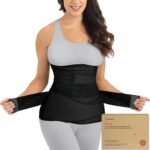 3 in 1 Postpartum Belly Support Recovery Wrap – Postpartum Belly Band, After Birth Brace, Slimming Girdles, Body Shaper Waist Shapewear, Post Surgery Pregnancy Belly Support Band (Midnight Black, M/L) - Image 2