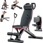 ALSO GO Adjustable Weight Bench, Workout Benches with Leg Extension & Extended Headrest, Foldable Incline Decline Bench Press, Roman Chair, Full Body Strength Training Equipment for Home Gym - Image 2