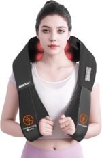 AMZPONY® Cordless Neck Massager for Pain Relief Deep Tissue, Rechargeable Shiatsu Neck and Back Massager with Heat Kneading Shoulder Massage for Body Muscle Pain Relief,Gifts for Dad Mom Friends - Image 2