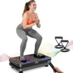 AXV Vibration Plate Fitness Platform Exercise Machine Vibrating Shaking Full Body Shaker Workout Vibrate Stand Shake Board Sport Gym for Weight Loss Fat Burner for Women Men - Image 2
