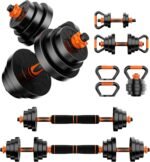 Adjustable Dumbbell Set 20LBS/50LBS/70LBS/90LBS Free Weights Dumbbells,4 in1 Weight Set,Dumbbell, Barbell, Kettlebell, Push-up, Home Gym Fitness Workout Equipment for Men Women - Image 2