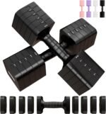 Adjustable Dumbbell Set for Women Men 16LB 20LB Hand Weights Dumbbells Sets Woman Exercise Fitness dumbbell Adjust dumbbells set of 2 for Home Gym Workout Strength Training Equipments - Image 2