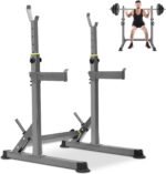 Adjustable Squat Rack,Multi-Function Barbell Rack for Weight Lifting and Home Gym Fitness Workout Portable Squat Bench Press - Image 2