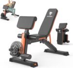 Adjustable Weight Bench - 1000LBS Capacity Heavy Duty Foldable Workout Bench for Full Body Exercise, Flat/Incline/Decline, Bench Press for Home Gym with Preacher Pad & Leg Extension - Image 2