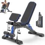 Adjustable Weight Bench with Leg Extension & Preacher Curl Pad, 800LBS Foldable Workout Bench for Incline Decline Flat Bench Press and Full Body Exercise for Home Gym - Image 2