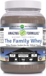 Amazing Formulas The Family Whey Protein (Isolate) Powder for The Whole Family - 2 lbs - Most Complete & Purest Form of Protein - Gluten Free (Cookie & Cream) - Image 2