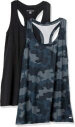 Amazon Essentials Women's Active Workout Quick Dry Tech Stretch Racerback Tank Top (Available in Plus Size), Multipacks - Image 2