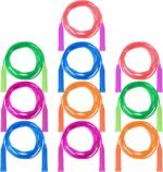 Aneco 10 Pack Kids Jump Rope Set Colorful Outdoor Jump Ropes 7.3 Feet Jumping Ropes Great Birthday Party Sports Activities Favors Gift - Image 2