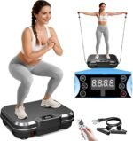 AoraPulse Vibration Plate Exercise Machine, Vibration Plate for Lymphatic Drainage Weight Loss, 400 Lbs Capacity Full Body Workout Vibrate Fitness Platform for Home Women Men - Image 2