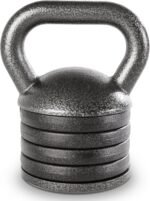 Apex Adjustable Heavy-Duty Kettlebell Weight for Strength Training and Weightlifting, Ideal Home Gym Equipment, Cast Iron, Grey APKB-5009 - Image 2