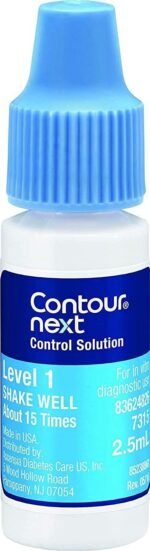 Ascensia Contour Next Control Solution for Glucose Test Meter, Level 1, 2.5mL Bottle - Image 2