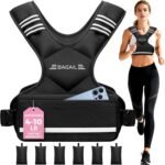 BAGAIL Adjustable Weighted Vest for Women & Men, 4-10lb/12-18lb/20-32lb Weight Vest for Home Workouts with 6 Ironsand Weights, Reflective Rucking Vest for Walking, Running, HIIT & Strength Training - Image 2