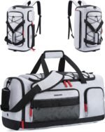 BAGSMART Gym Bag for Women & Men, 35L Sports Travel Duffel Bag with Shoe Compartment，Anti-Theft Carry On Weekender Bag for Airplane, Water Resistant Workout Overnight Backpack for Travel Gym,Grey - Image 2
