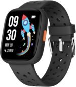 BIGGERFIVE Smart Watch for Kids, 1.8" Fitness Tracker Watch Pedometer, Heart Rate, Sleep Monitor, IP68 Waterproof, Calorie Step Counter, Puzzle Games with/Without APP for Girls Boys Teens 5-16, Black - Image 2