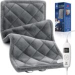 BOB AND BRAD Far Infrared Weighted Heating Pad for Back Pain Relief, Electric Heat Pad for Muscle Cramps & Neck Shoulders, Moist Heat Therapy & Hands Free Strap, FSA-HSA Eligible, Gift for Women Men - Image 2