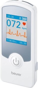 Beurer Cardio Companion EKG Monitor - 3-Lead Portable ECG Machine, Detects Irregular Heart Rhythms, Fast Results in 30 Seconds, Bluetooth with App, Rechargeable Battery, FSA/HSA Eligible, ME75 - Image 2
