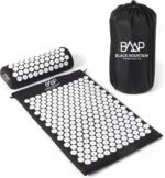 Black Mountain Products Acupressure Mat with Pillow & Carrying Bag - Acupressure Mat for Trigger Pt. Massage Therapy, Black - Image 2