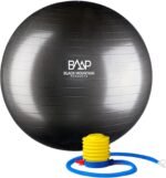 Black Mountain Products Professional Grade Exercise Stability Yoga Ball, Foot Pump, Ball Plug, Plug Puller, 2000 Pounds Static Weight Capacity Antiburst - Image 2