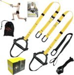 Bodyweight Resistance Training Straps, Complete Home Gym Fitness Trainer kit for Full-Body Workout, Included Door Anchor, Extension Strap, Fitness Guide - Image 2