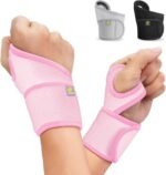 Bracoo 2 Pack Wrist Brace Compression Wraps – Adjustable Support for Carpal Tunnel, Tendonitis, Arthritis, Pain Relief – Sports Wristbands for Fitness & Weightlifting – Fits Left & Right Hands – WS10 - Image 2