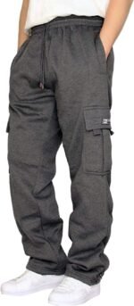 CEHT Men's Cargo Sweatpants Joggers Casual Pants with Pockets for Hiking Athletic Workout - Image 2
