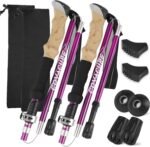 COVACURE Hiking Poles - Aluminum Alloy 7075 Trekking Poles Collapsible with Telescopic, Lightweight & Foldable Tri-fold Design Walking Sticks for Men and Women, Camping Backpacking - Image 2