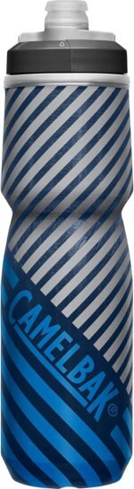 CamelBak Podium Chill Bike Insulated Squeeze Water Bottle Navy Stripe, 24oz - Image 2