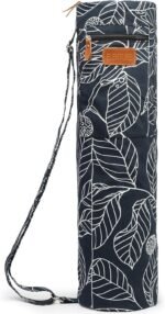 Canvas Yoga Mat Bag with Adjustable Strap & Pockets, Full-Zip Travel Gym Tote for Women & Men, Fits 1/4" & 1/3" Thick Mats, Lightweight Carrier for Yoga, Workout, Outdoor Use - Image 2