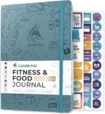 Clever Fox Fitness & Food Journal – Nutrition & Workout Planner for Women & Men – Diet & Gym Exercise Log Book with Calendars, Diet & Training Trackers - Undated, A5 Size, Hardcover (Aquamarine) - Image 2