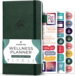 Clever Fox Wellness Planner - Weekly & Daily Health and Wellness Log, Food Journal & Meal Planner Diary for Calorie Counting, Notebook for Medical Condition Tracking – Pocket size (Forest Green) - Image 2