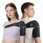 Copper Shoulder Brace for Torn Rotator Cuff for Men & Women [Dual Compression & Elastic Straps] Adjustable Shoulder Compression Sleeve for AC Joint Pain Relief, Injuries, Tendonitis Preventing - Image 2